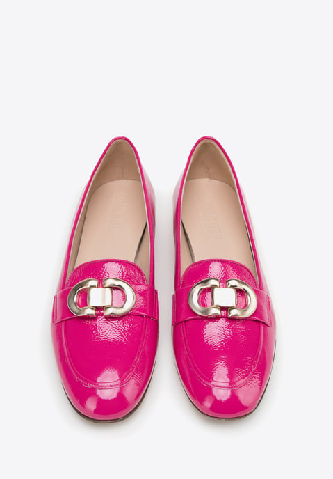 Wittchen Dames mocassins van lakleer met decoratieve gesp, roze - Image 2