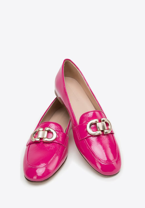 Wittchen Dames mocassins van lakleer met decoratieve gesp, roze - Image 3
