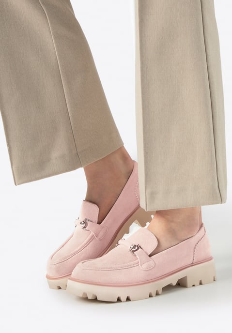 Wittchen Dames Suède Loafers met Gesp Roze - Image 1