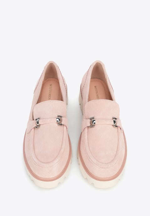 Wittchen Dames Suède Loafers met Gesp Roze - Image 3