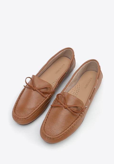 Wittchen Dames Leren Mocassins met Bandje, Bruin, Natuurlijk Leer - Image 3