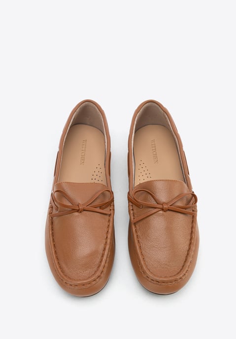 Wittchen Dames Leren Mocassins met Bandje, Bruin, Natuurlijk Leer - Image 4