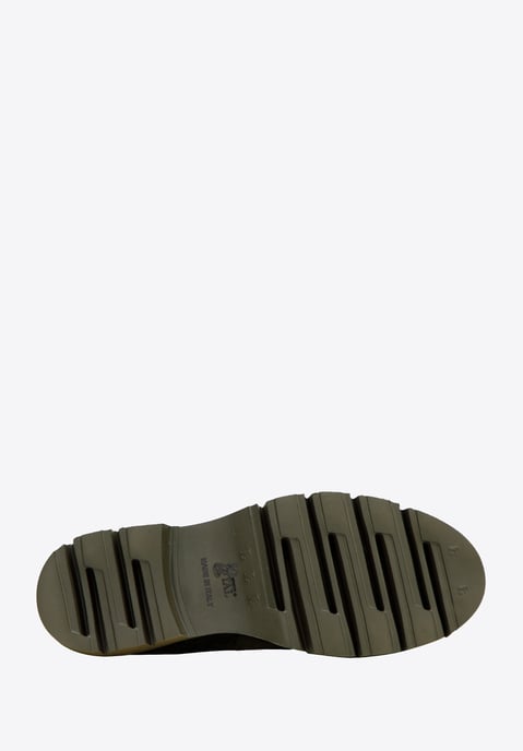Wittchen Dames Suède Loafers met Decoratieve Ketting op Platform Donkergroen - Image 5