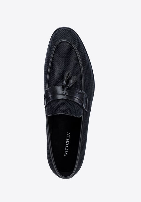 Wittchen Heren zwarte kwastloafers, echt leer - Image 5