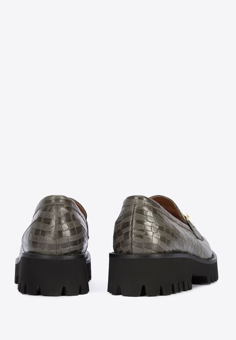 Wittchen Dames Leren Mocassins met Gesp, Groen, Natuurlijk Leer - Image 3