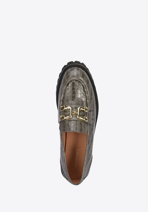 Wittchen Dames Leren Mocassins met Gesp, Groen, Natuurlijk Leer - Image 4