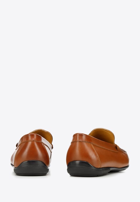 Wittchen Men's Leather Loafers with Tassels Brown Natural Leather - Image 4