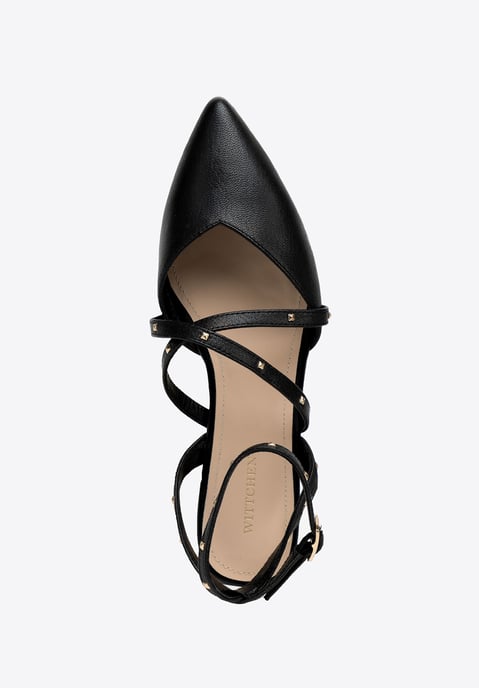 Wittchen Dames Leren Ballerina's met Metallic Accenten Zwart Natuurlijk Leer - Image 6