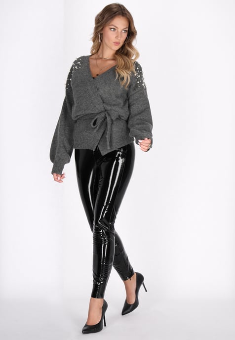 Faina Vest Dames donkergrijs gem - Image 2