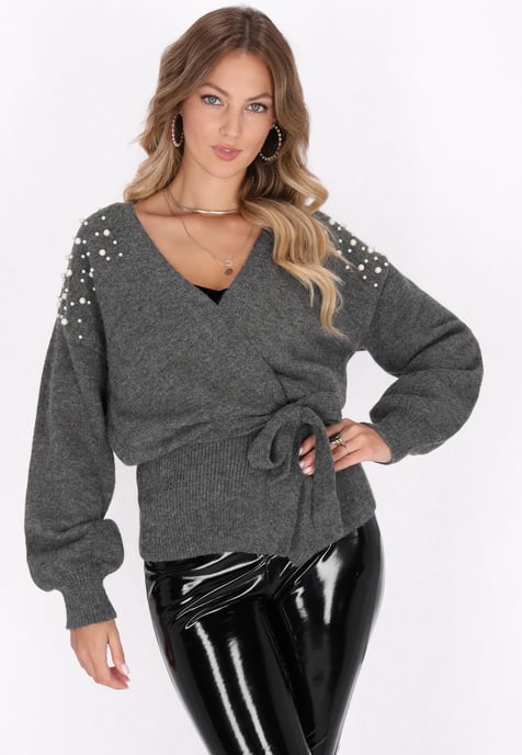 Faina Vest Dames donkergrijs gem - Image 3