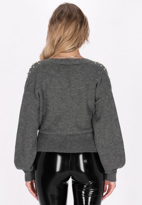 Faina Vest Dames donkergrijs gem - Image 4