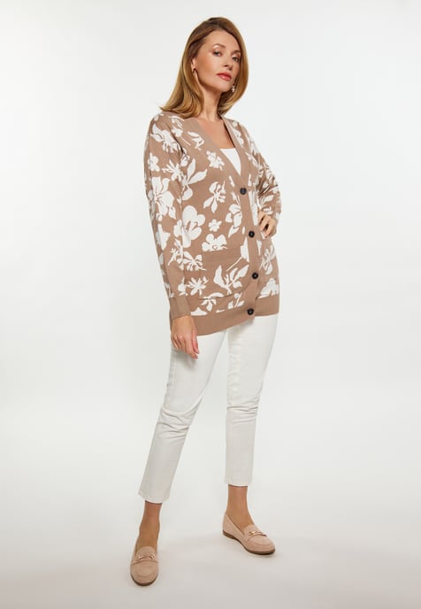 usha Vest Dames taupe/gebroken wit - Image 2