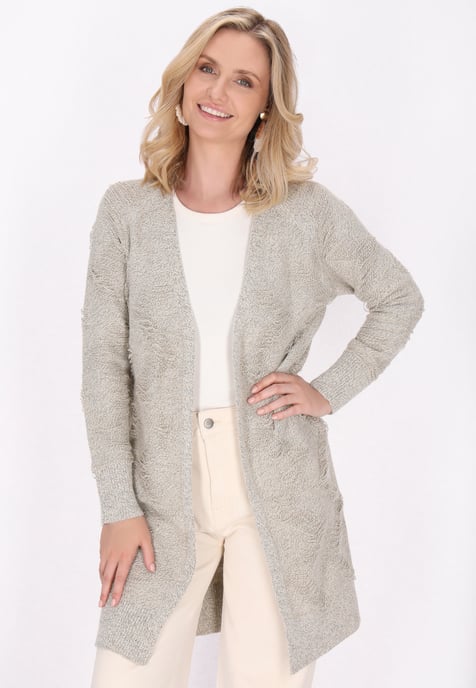 usha Vest Dames Lichtbeige gemêleerd - Image 3