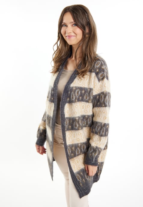 usha Gebreid vest Dames Antracietbeige veelkleurig - Image 3