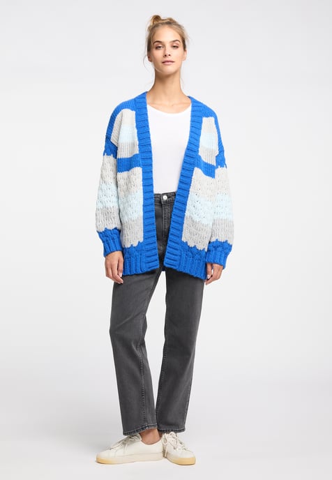 IZIA open vest Dames blauw - Image 2