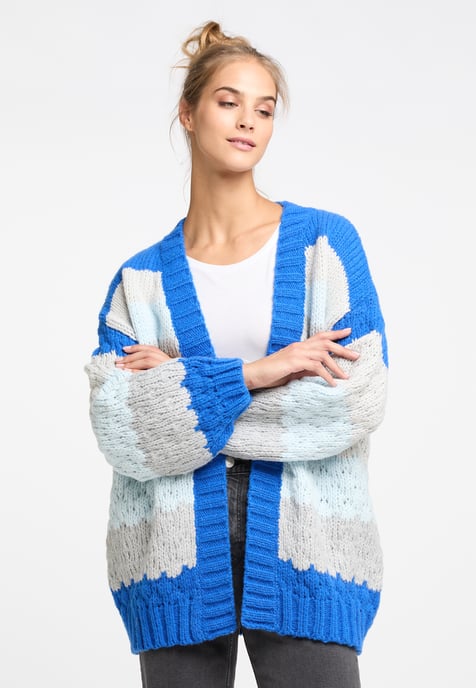 IZIA open vest Dames blauw - Image 3