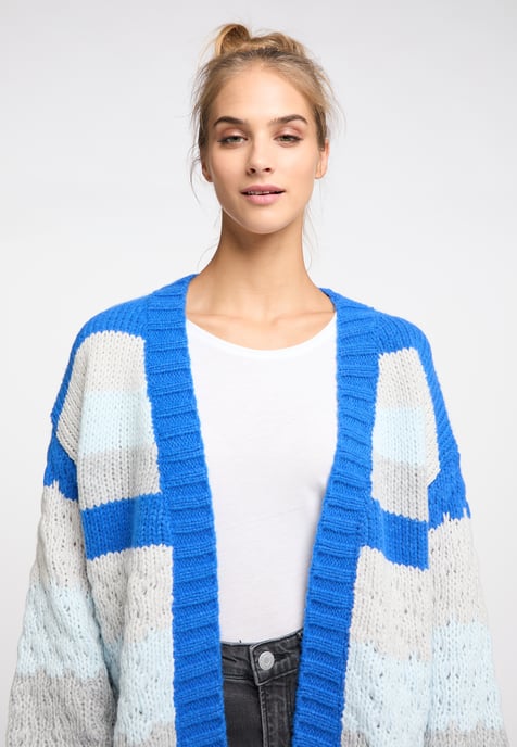 IZIA open vest Dames blauw - Image 5