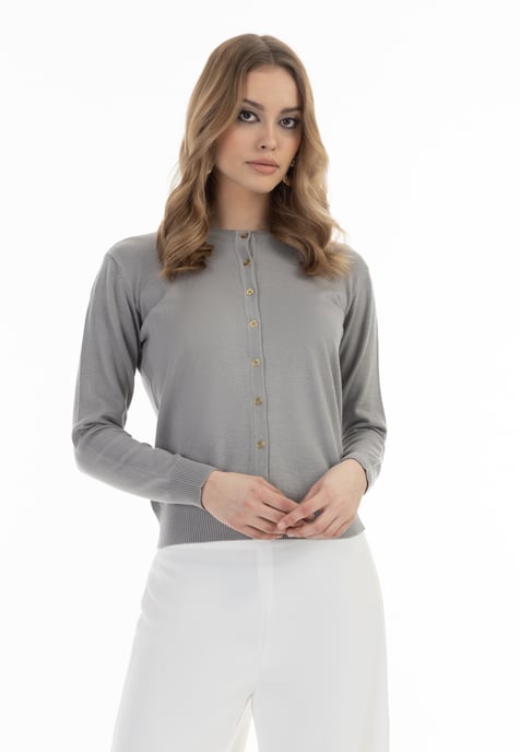 Faina Cardigan women grey - Image 3