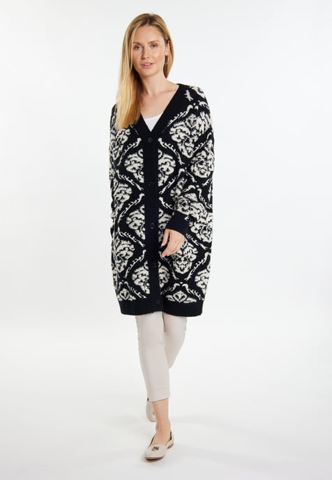 usha Cardigan women black/cream - Image 4