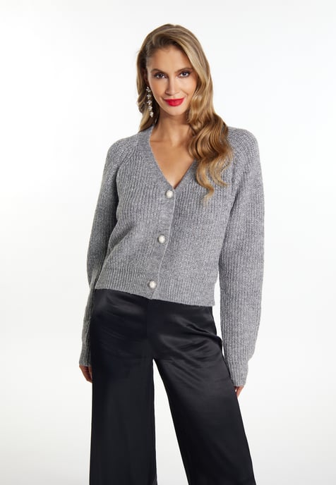 Faina Vest Dames Grijs gemêleerd zilver - Image 3
