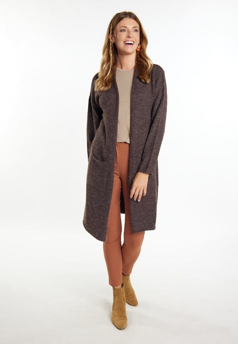 usha Longcardigan Dames donkerbruin - Image 2