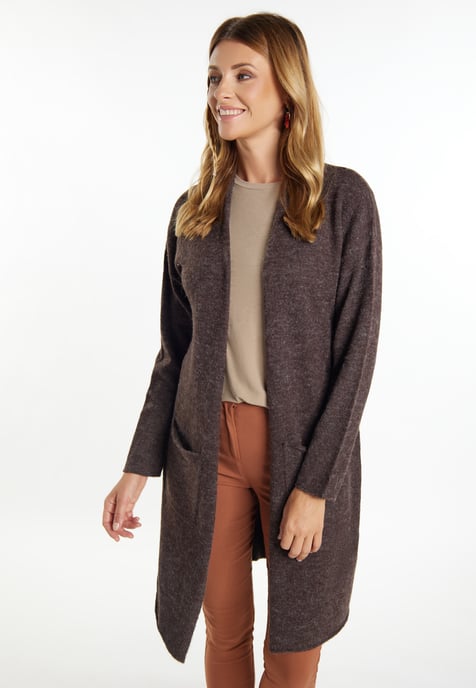 usha Longcardigan Dames donkerbruin - Image 3