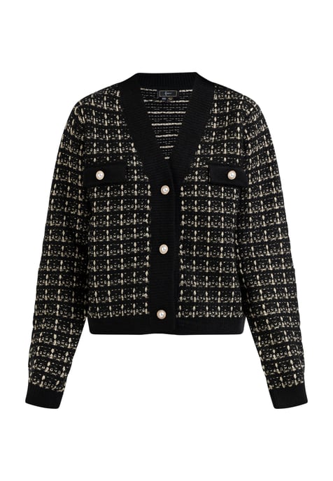 Faina Vest in bouclé-look Dames zwart - Image 1