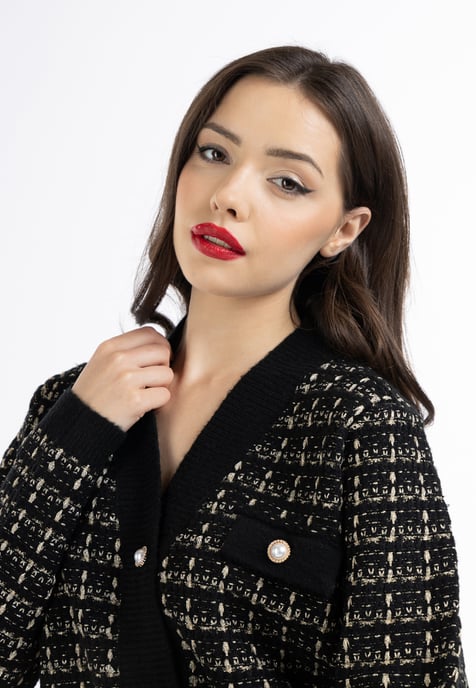 Faina Vest in bouclé-look Dames zwart - Image 5