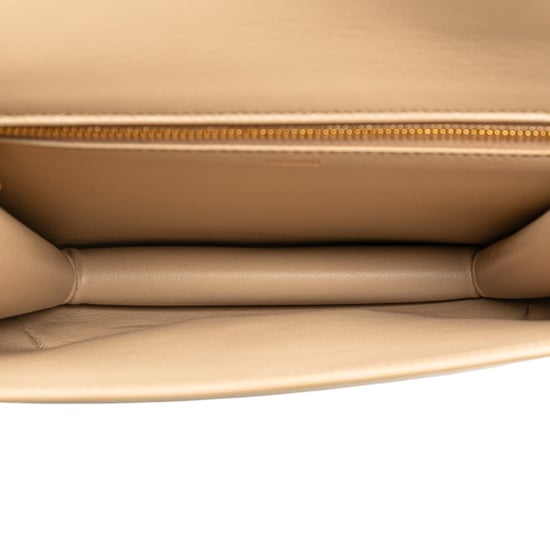 Beige Leather Chain Bag - Image 4