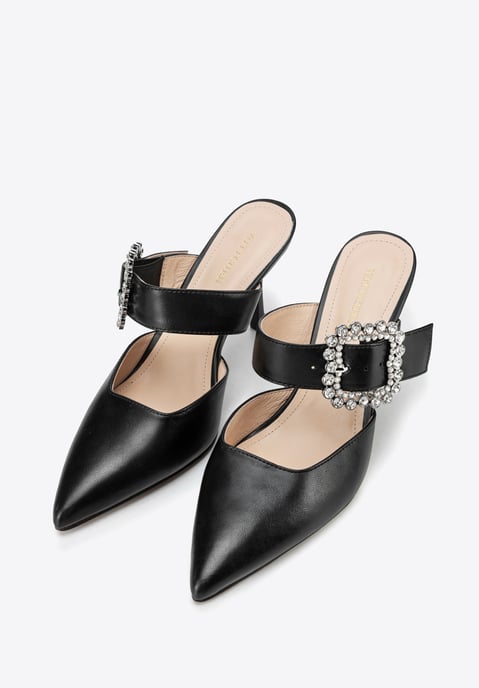 Wittchen Women's Leather Pumps with Stiletto Heel Black Natural Leather - Image 2