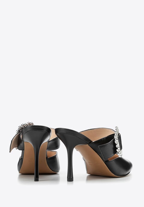 Wittchen Women's Leather Pumps with Stiletto Heel Black Natural Leather - Image 4