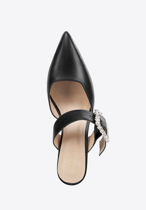 Wittchen Women's Leather Pumps with Stiletto Heel Black Natural Leather - Image 5