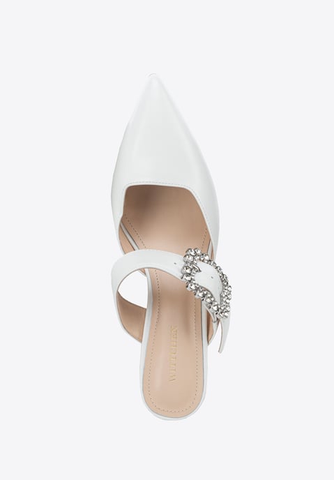 Wittchen Women's Leather Pumps with Stiletto Heel White Natural Leather - Image 5