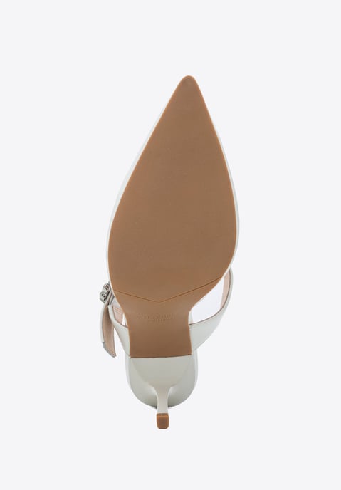 Wittchen Women's Leather Pumps with Stiletto Heel White Natural Leather - Image 6