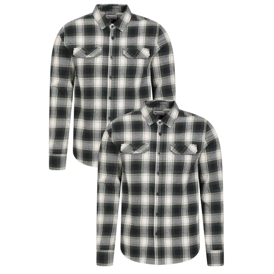 Mountain Warehouse Heren Flanellen Overhemd Trace (Set van 2) (Donkergroen) - Image 1