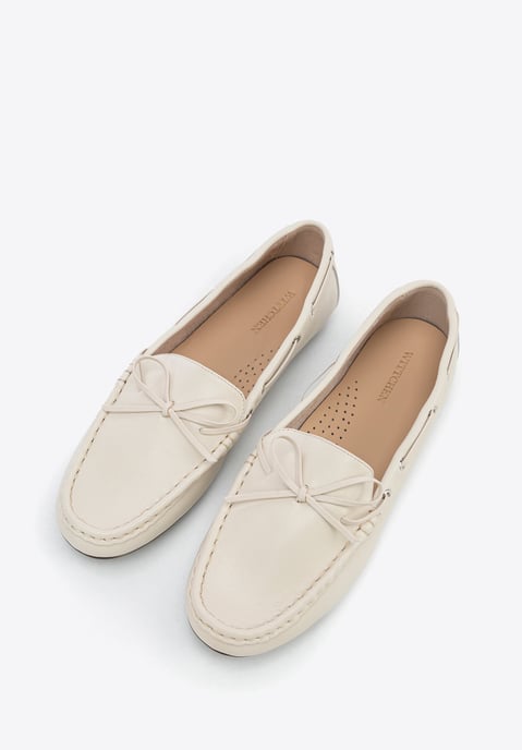 Wittchen Dames Leren Mocassins met Bandje, Crème, Natuurlijk Leer - Image 3
