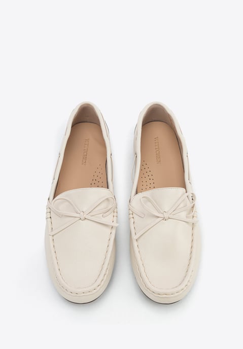 Wittchen Dames Leren Mocassins met Bandje, Crème, Natuurlijk Leer - Image 4