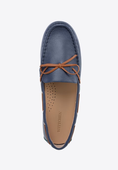 Wittchen Dames Leren Mocassins met Bandje, Marineblauw en Bruin, Natuurlijk Leer - Image 5