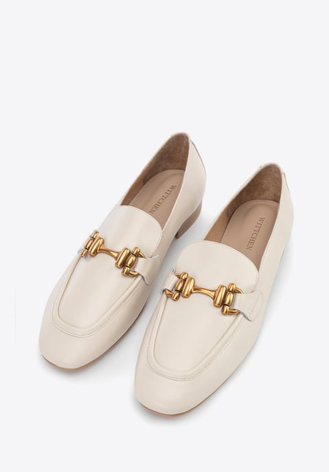 Wittchen Dames Leren Mocassins met Gesp Crème Natuurlijk Leer - Image 2