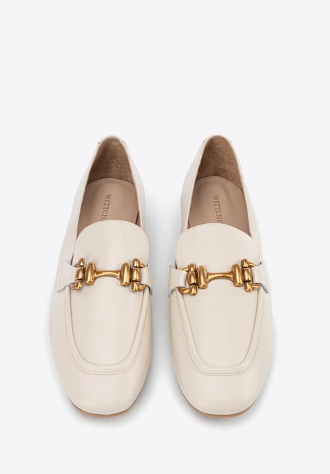 Wittchen Dames Leren Mocassins met Gesp Crème Natuurlijk Leer - Image 3