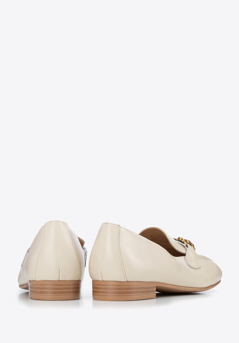 Wittchen Dames Leren Mocassins met Gesp Crème Natuurlijk Leer - Image 4