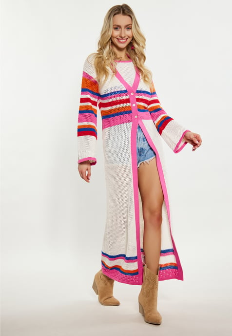 IZIA Vest Dames Wol Wit Veelkleurig - Image 3
