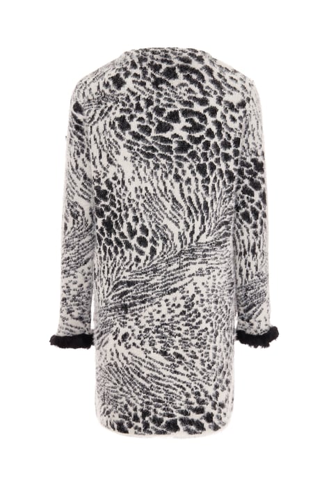 Faina Vest Dames wol wit zwart - Image 2