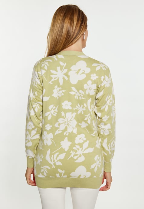 usha Vest Dames Lichtgroen gebroken wit - Image 5