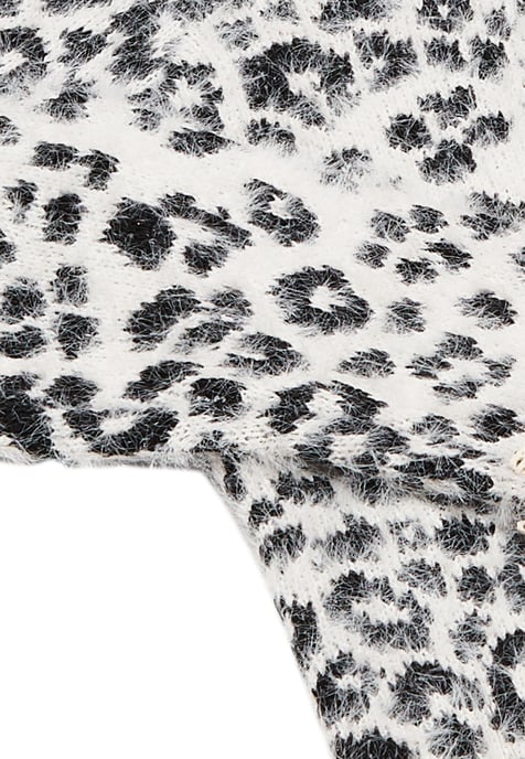 Faina Vest Dames wol wit zwart - Image 3