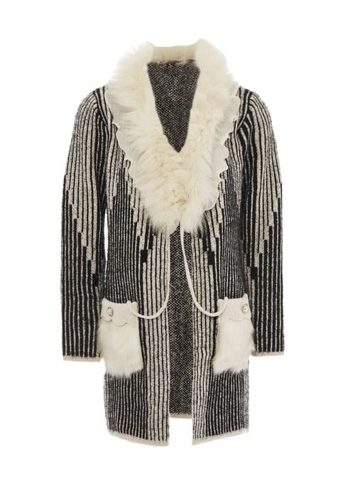 Faina Vest Dames zwart en wit - Image 1