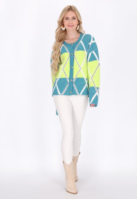 IZIA Vest vrouwen turquoise limoen - Image 2