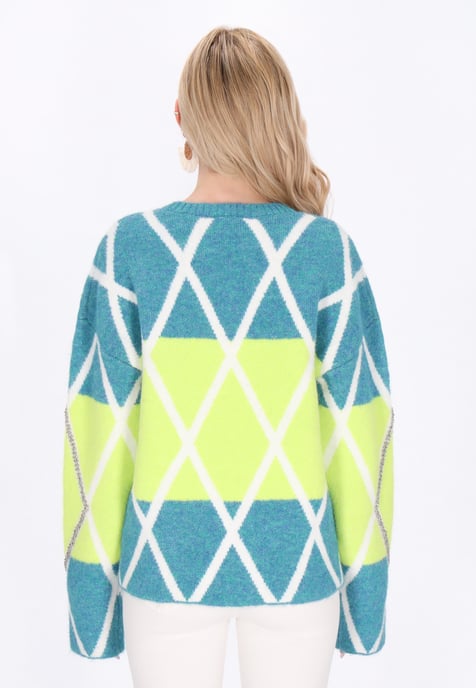 IZIA Vest vrouwen turquoise limoen - Image 4