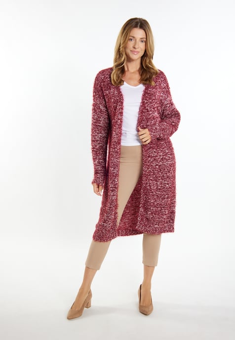 usha knitted coat women dark red - Image 2