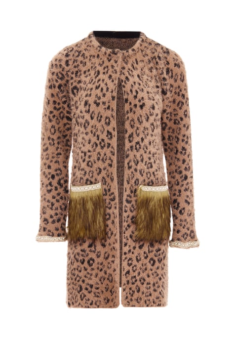 Faina Vest Dames Donker roze zwart - Image 1